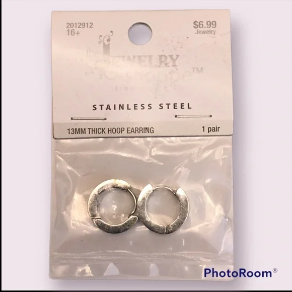 The Jewelry Shoppe Findings Jewelry Stainless Steel Hoop